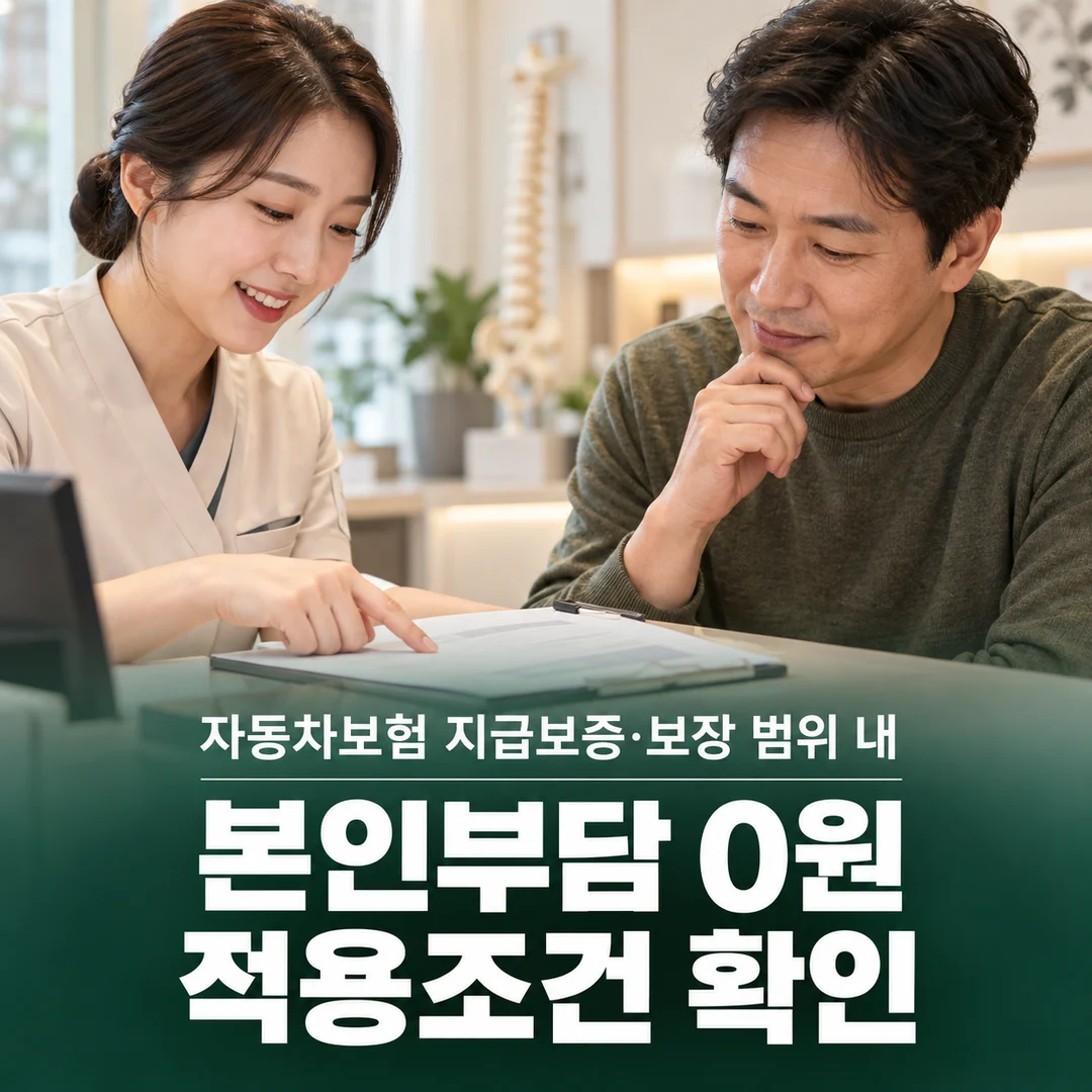 진료비 안내 서류를 함께 확인하는 환자와 상담 직원