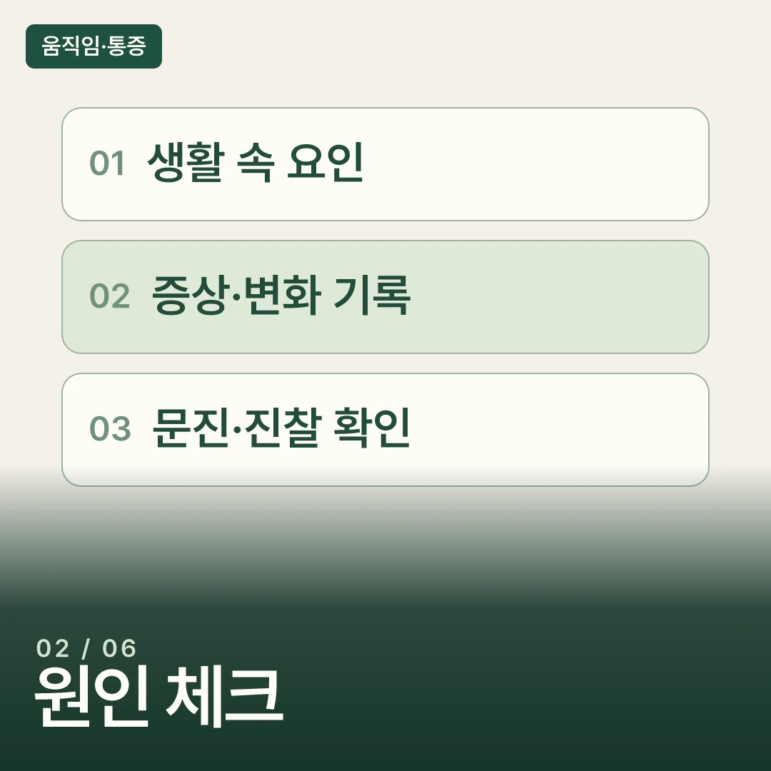 생활·기록·진찰을 함께 확인하는 과정도