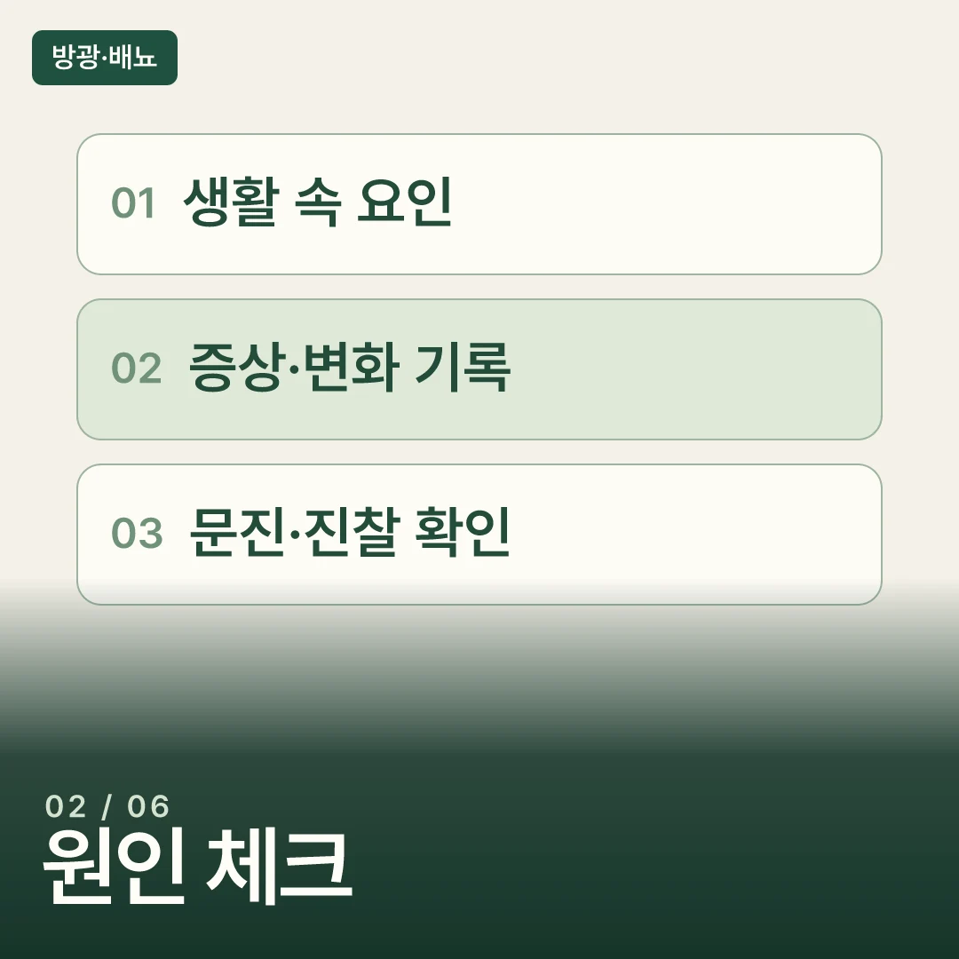 생활·기록·진찰을 함께 확인하는 과정도